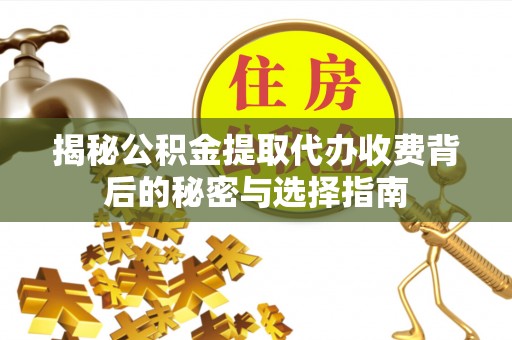 余杭揭秘公积金提取代办收费背后的秘密与选择指南